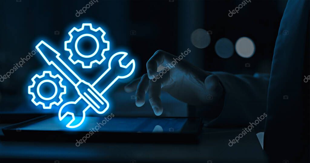Panel de control de un ERP en una pantalla con gráficos y métricas empresariales